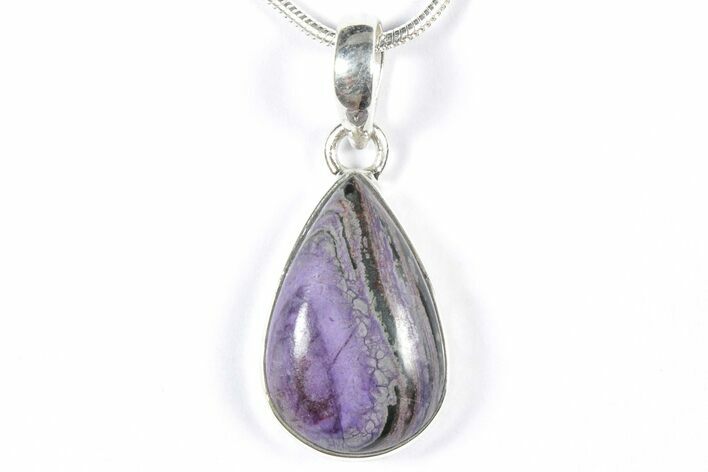 Polished Sugilite Pendant (Necklace) - Sterling Silver #354003